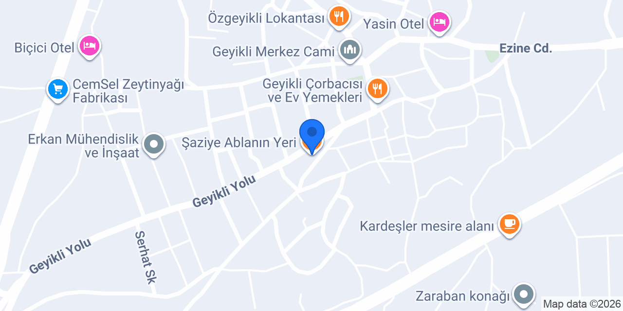 Şaziye Ablanın Yeri konumu