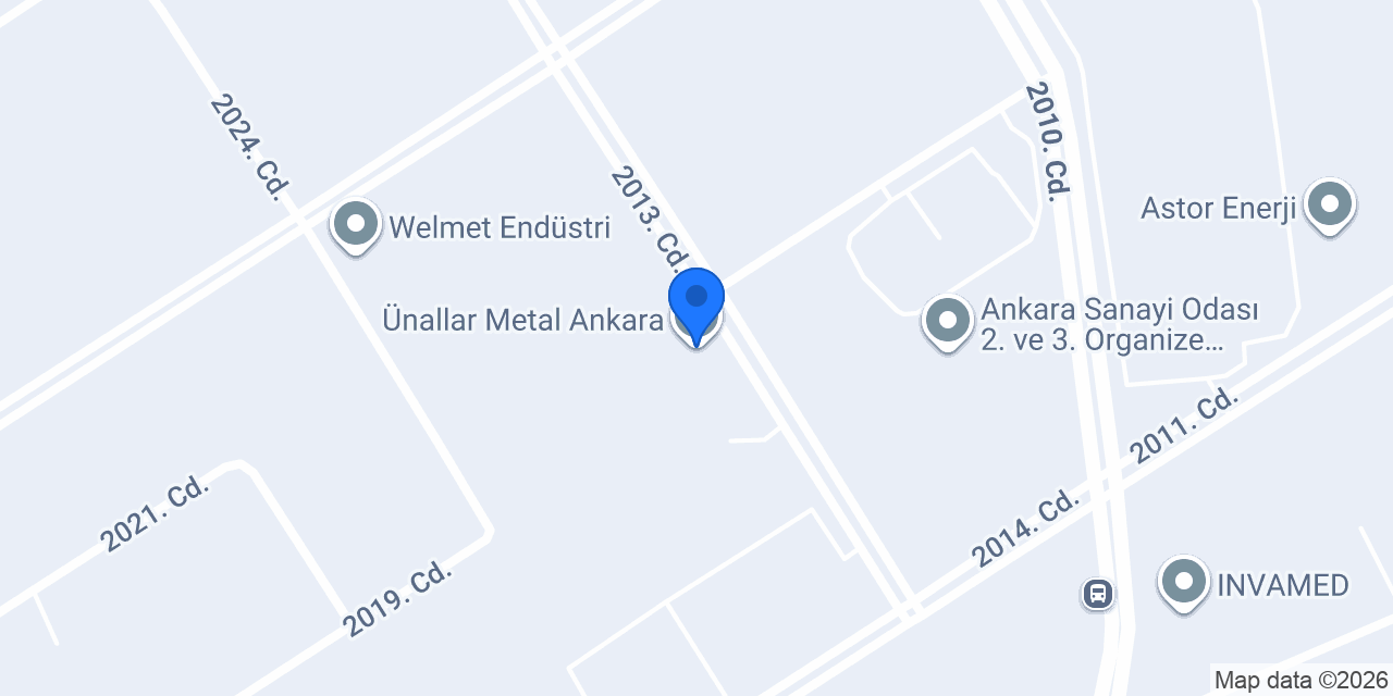 Ünallar Metal Ankara konumu