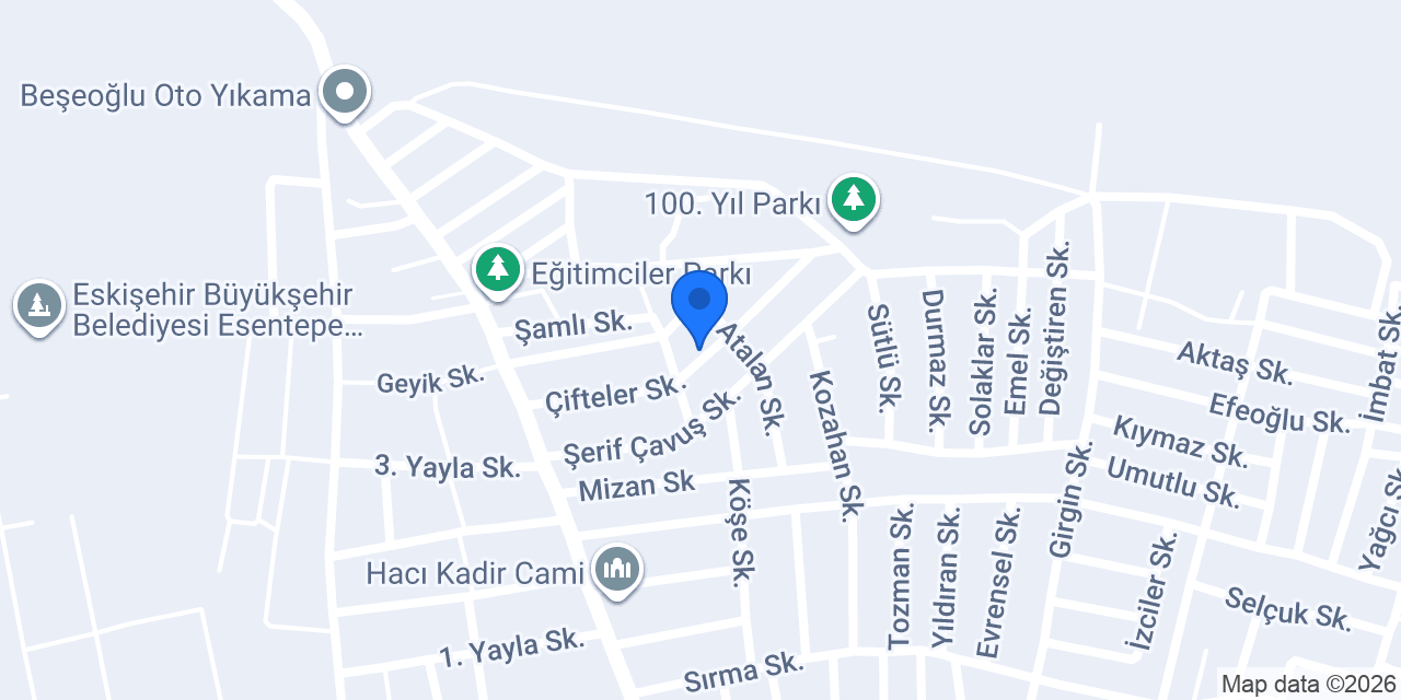 Çiçek Turizm Eskişehir Şubesi konumu