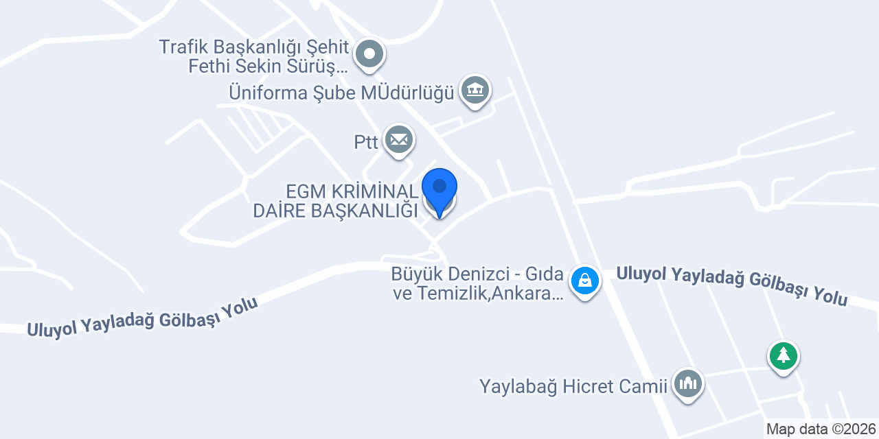EGM KRİMİNAL DAİRE BAŞKANLIĞI konumu