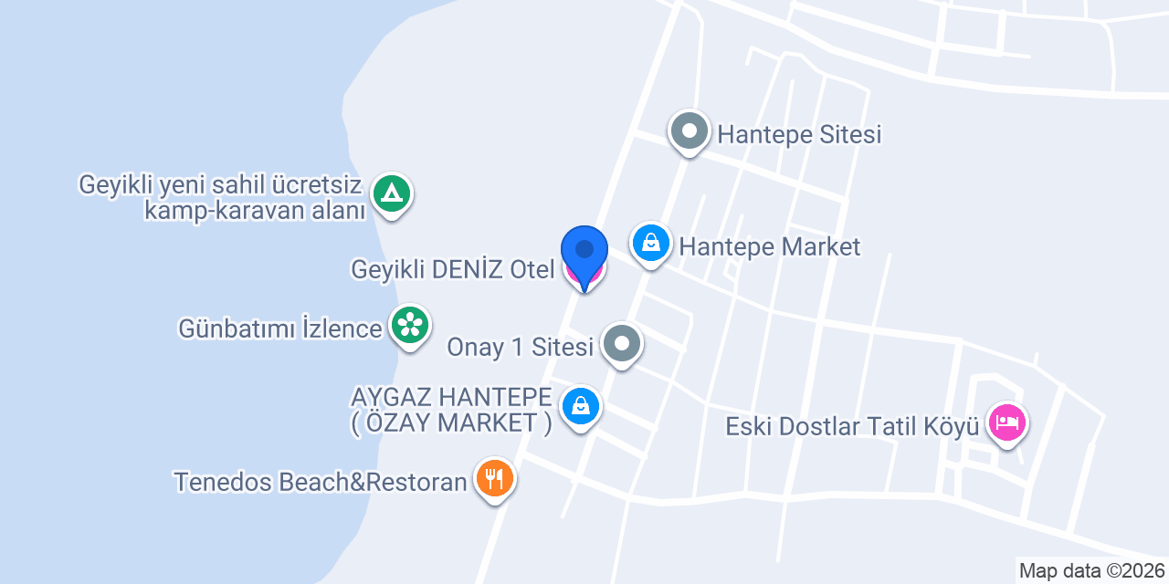 Geyikli DENİZ Otel konumu