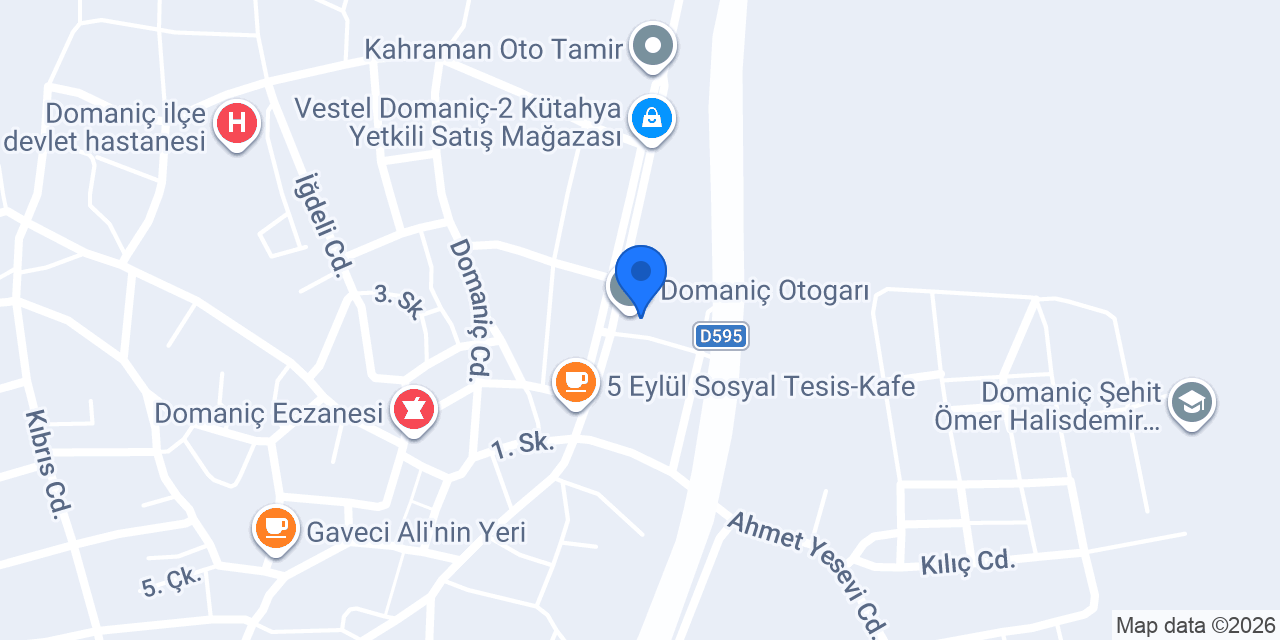 Domaniç Otogarı konumu