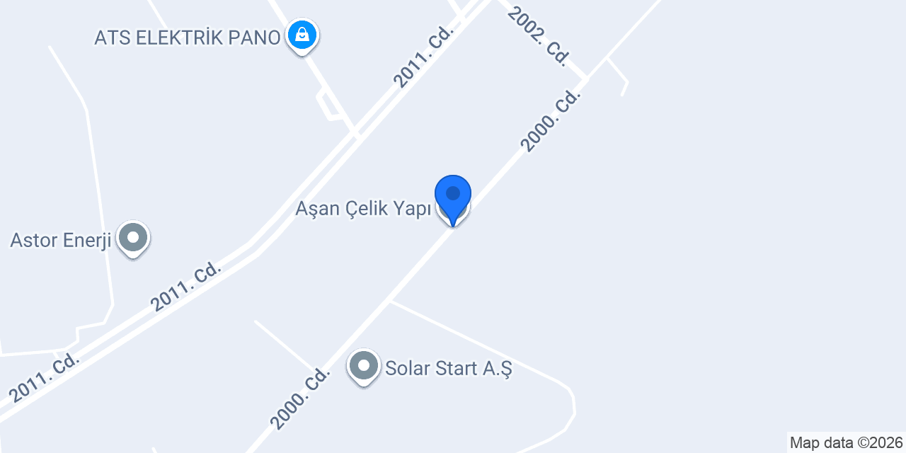 Aşan Çelik Yapı konumu