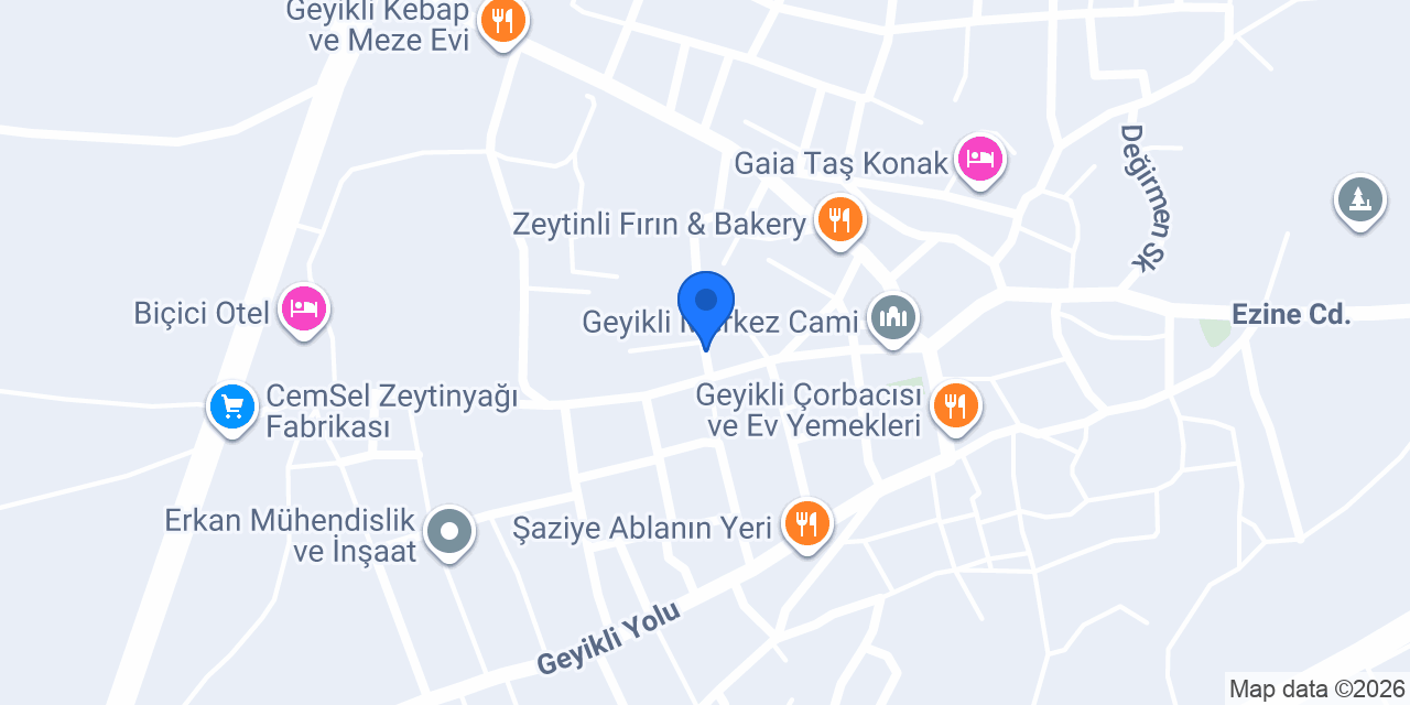 Geyikli'de Konaklama konumu