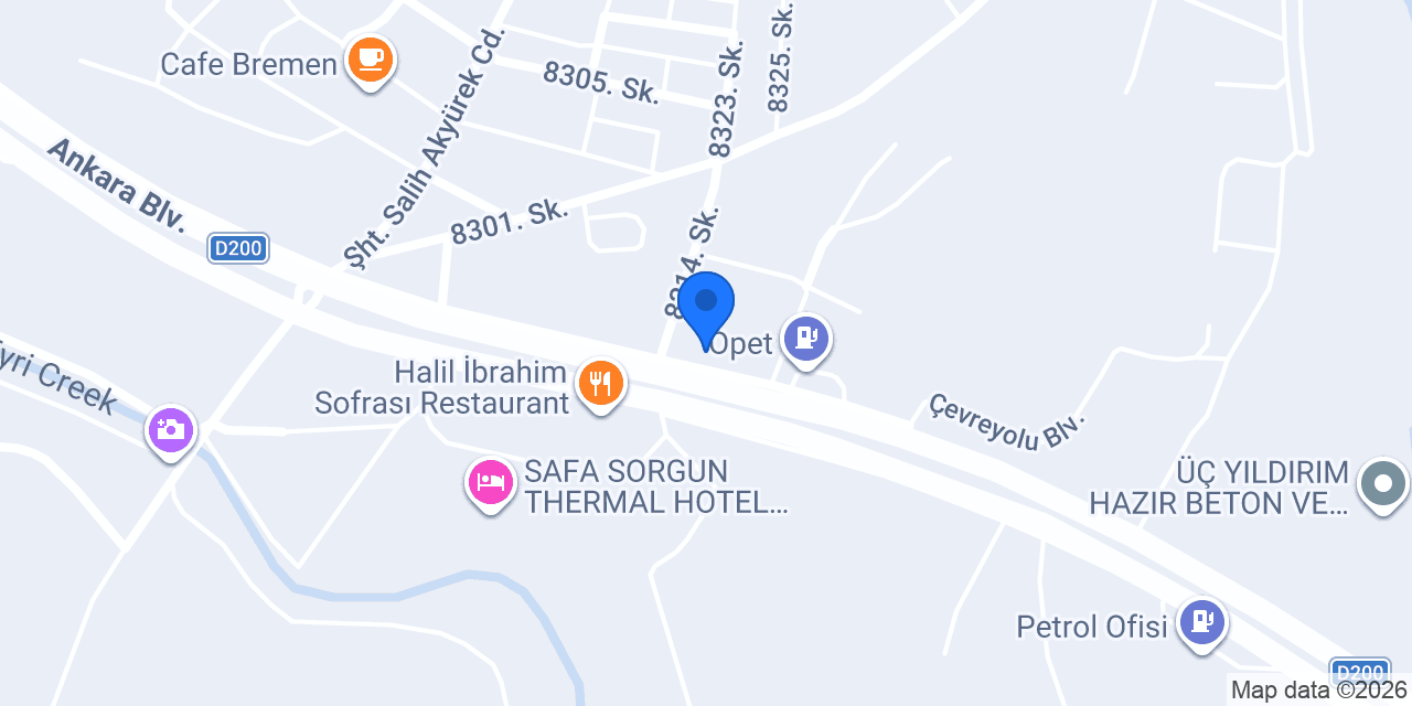 Saraçoğlu çadır branda Hastanesi konumu