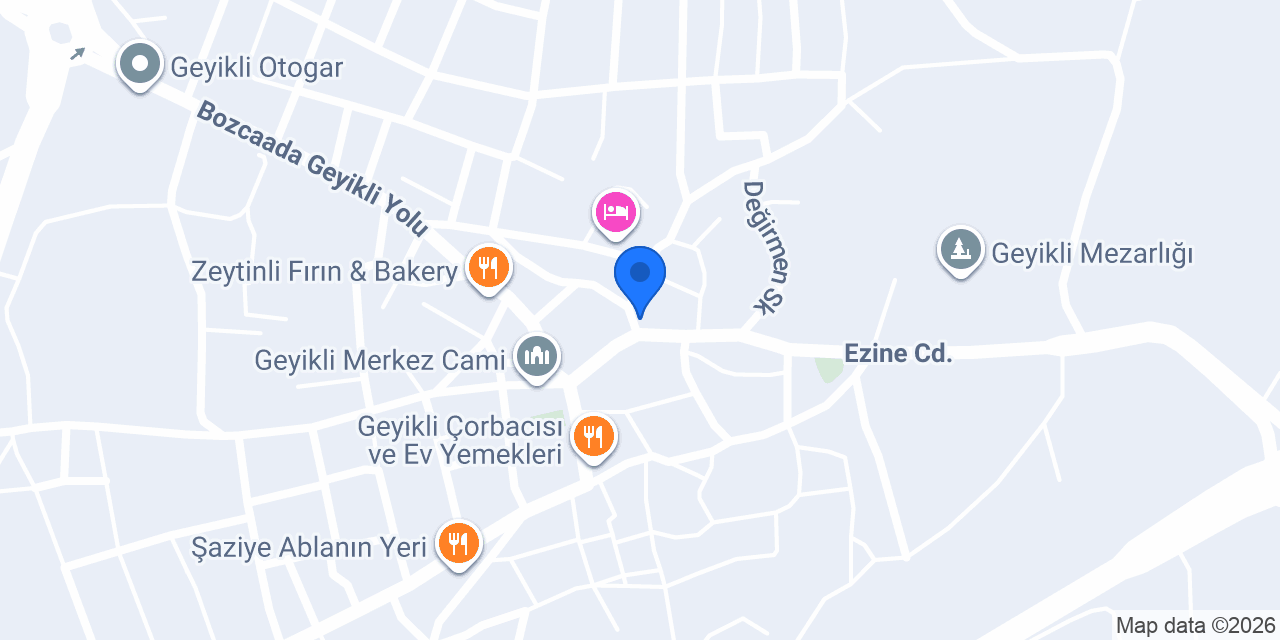 Pandora Beach Geyikli konumu