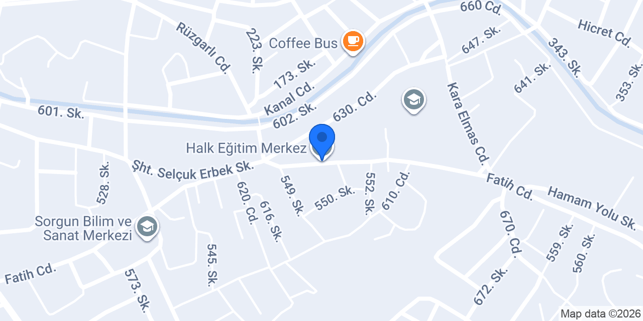 Halk Eğitim Merkez konumu