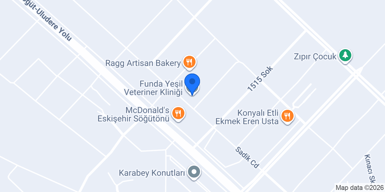 Funda Yeşil Veteriner Kliniği konumu