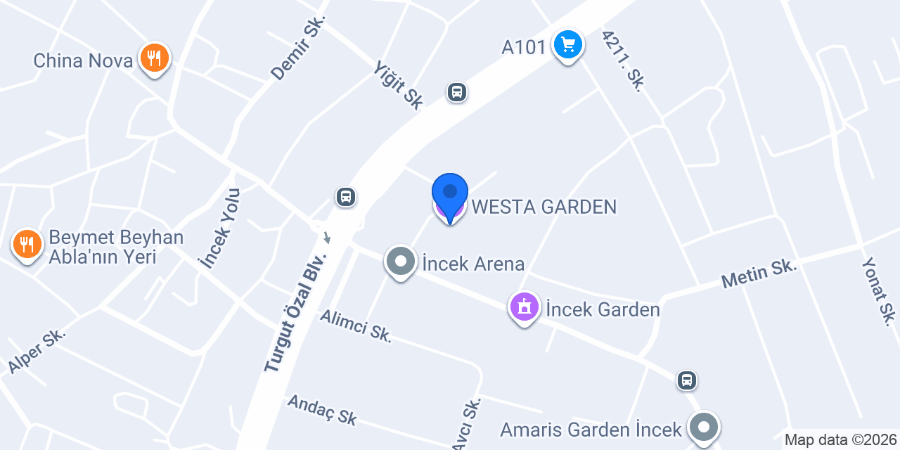 WESTA GARDEN konumu