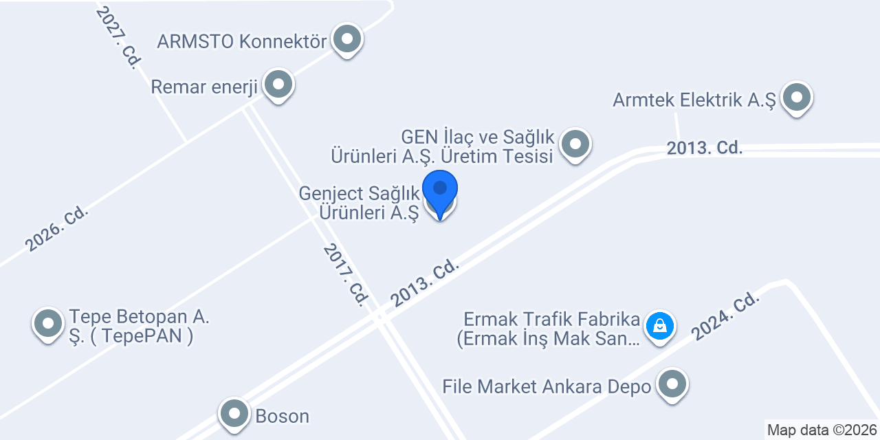 Genject Sağlık Ürünleri A.Ş. konumu