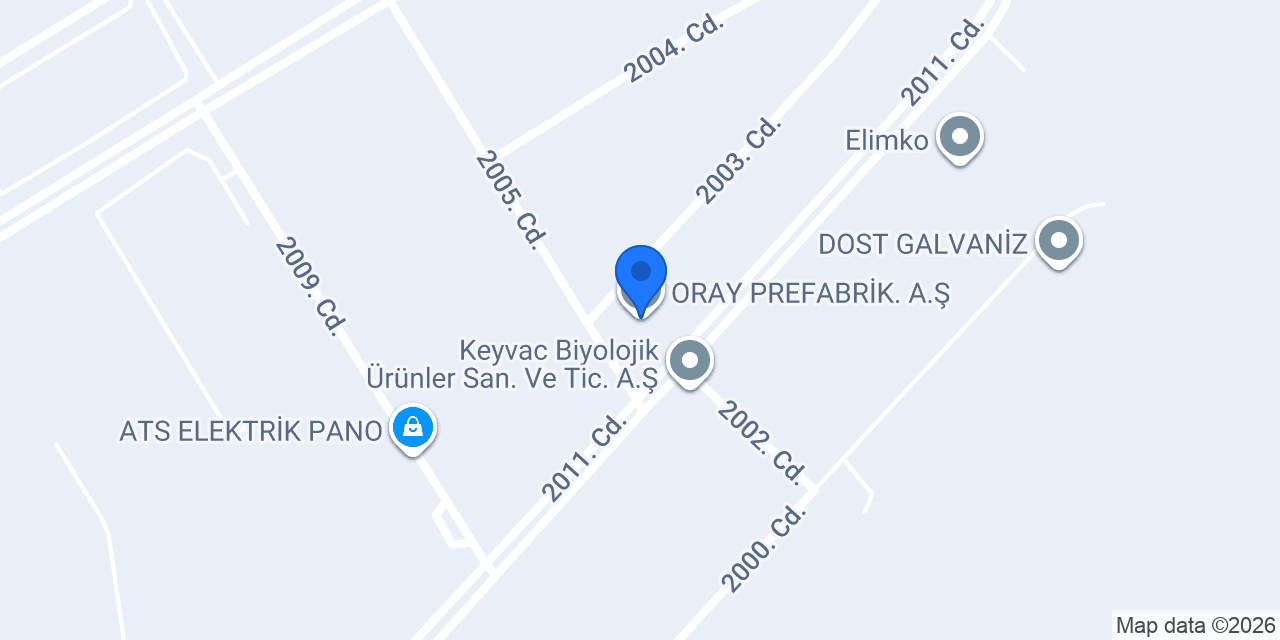 ORAY PREFABRİK. A.Ş. konumu