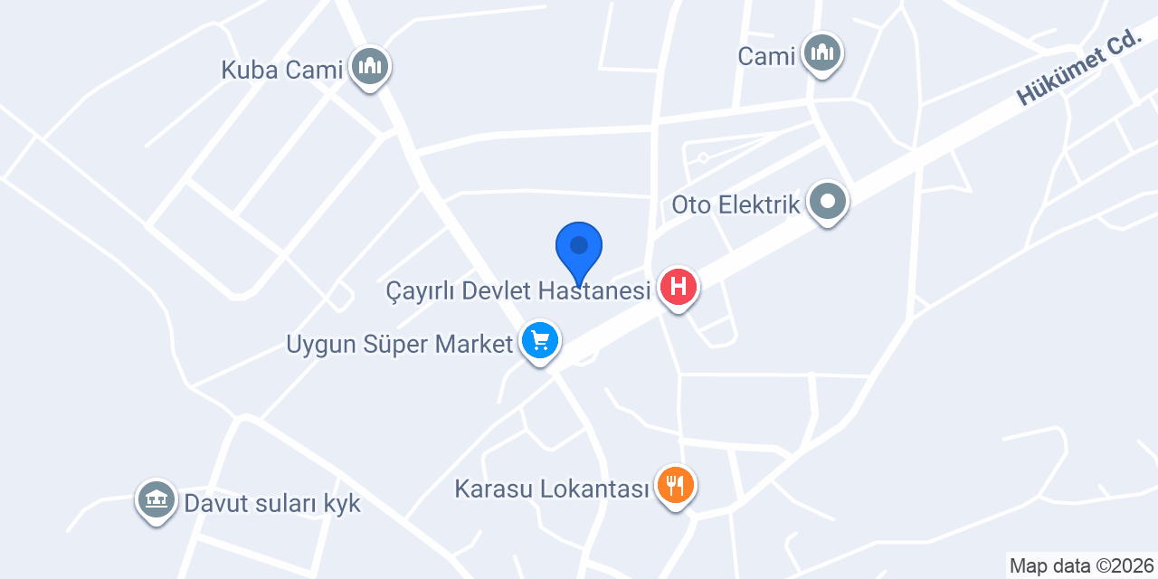 Merkez Sağlık Ocağı konumu