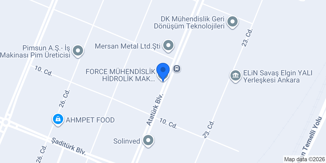 FORCE MÜHENDİSLİK HİDROLİK MAK.SAN.TİC.LTD.ŞTİ. konumu