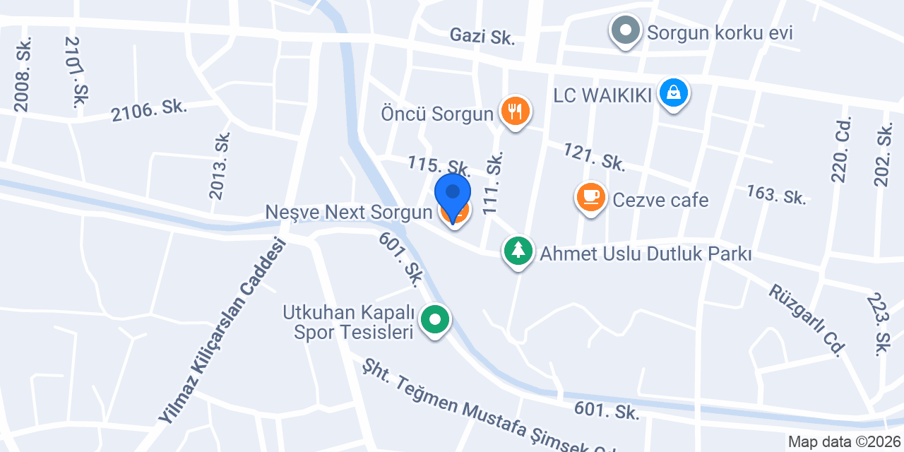 Sorgun Kornet Dondurma konumu