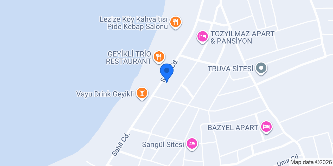 Geyikli Eksen Otel konumu