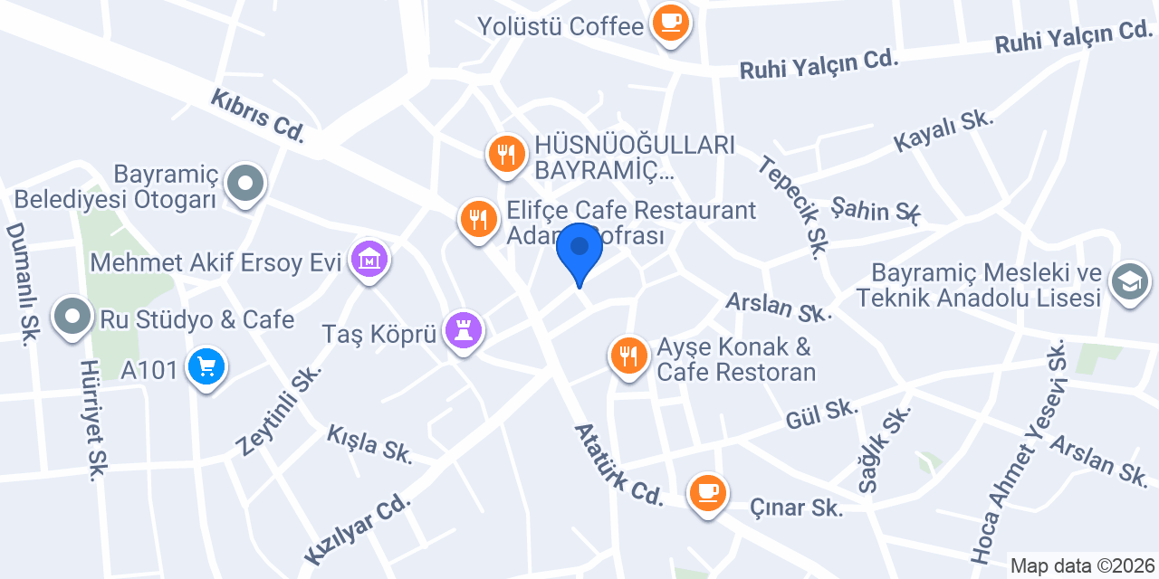 Bayramiç İlçe Halk Kütüphanesi konumu