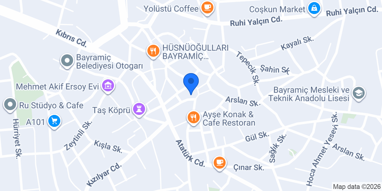 Bi kütüphane cafe konumu