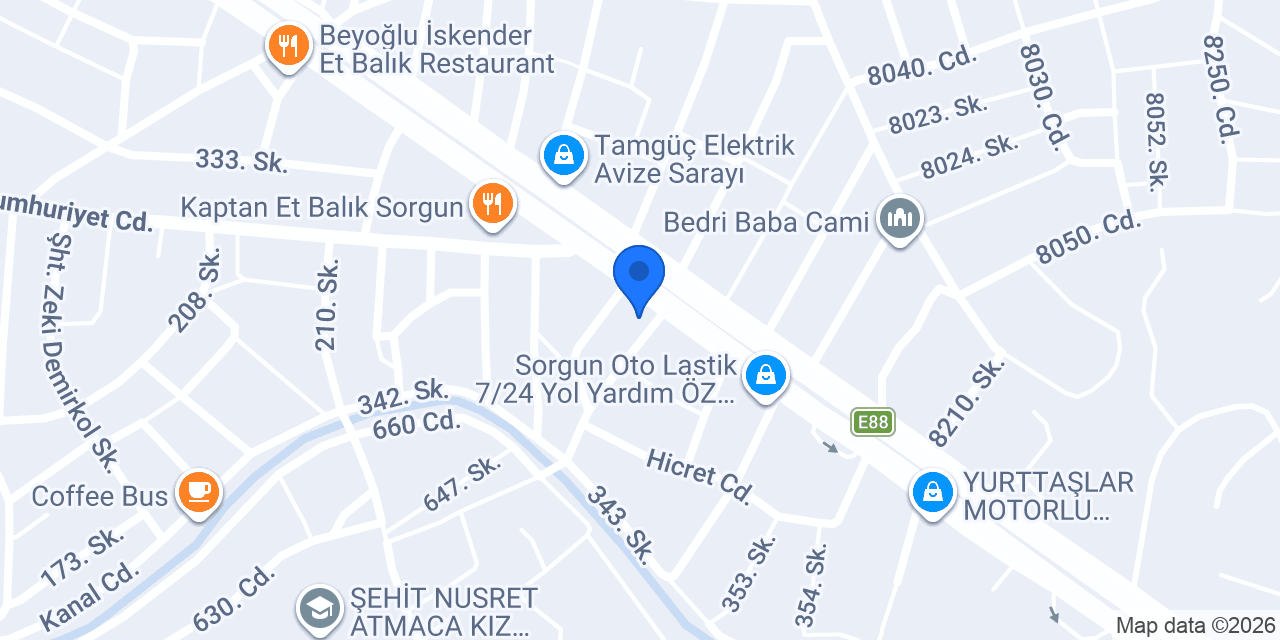 ÇINAR MUTFAK ve MOBİLYA konumu