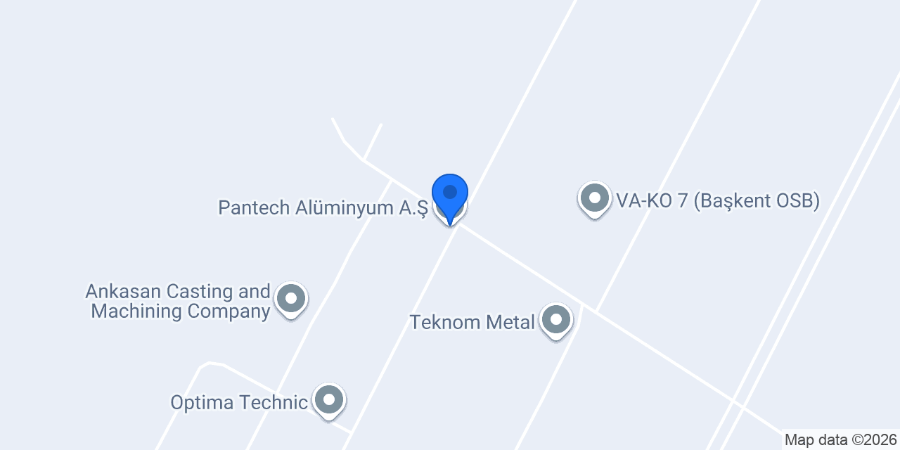 Pantech Alüminyum A.Ş. konumu