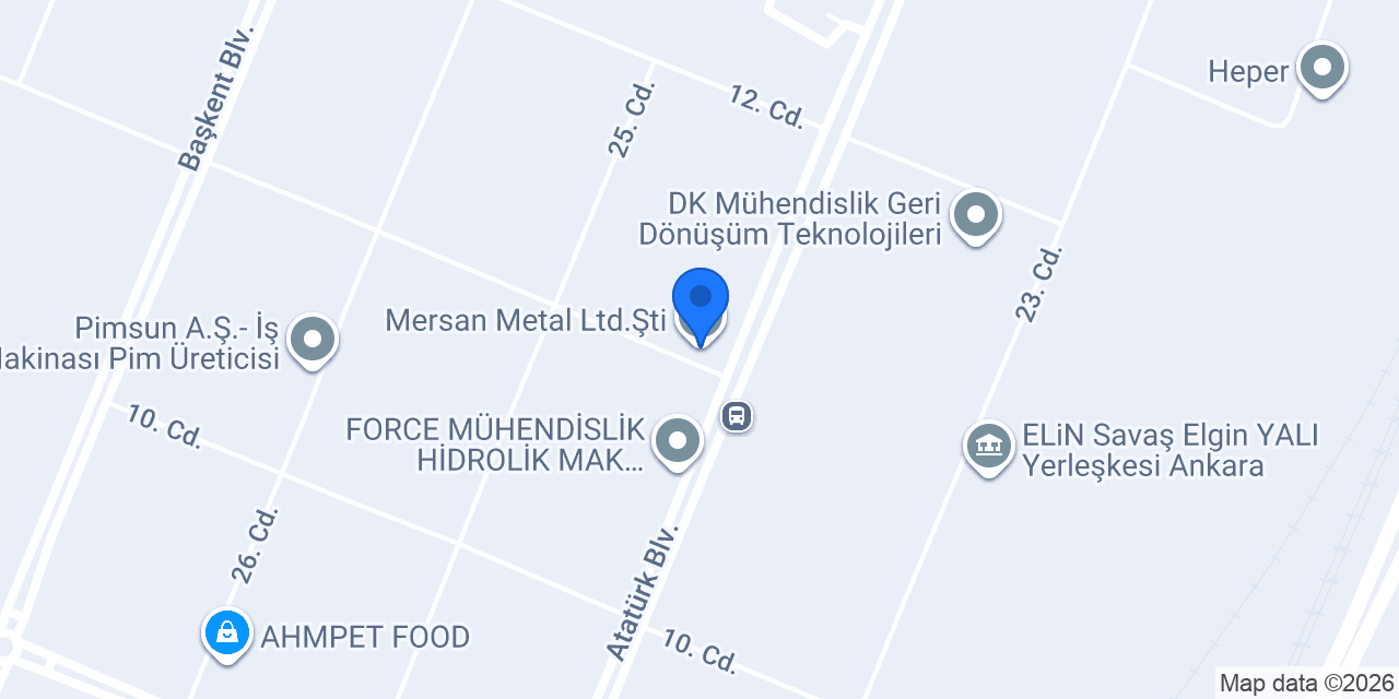 Mersan Metal Ltd.Şti. konumu