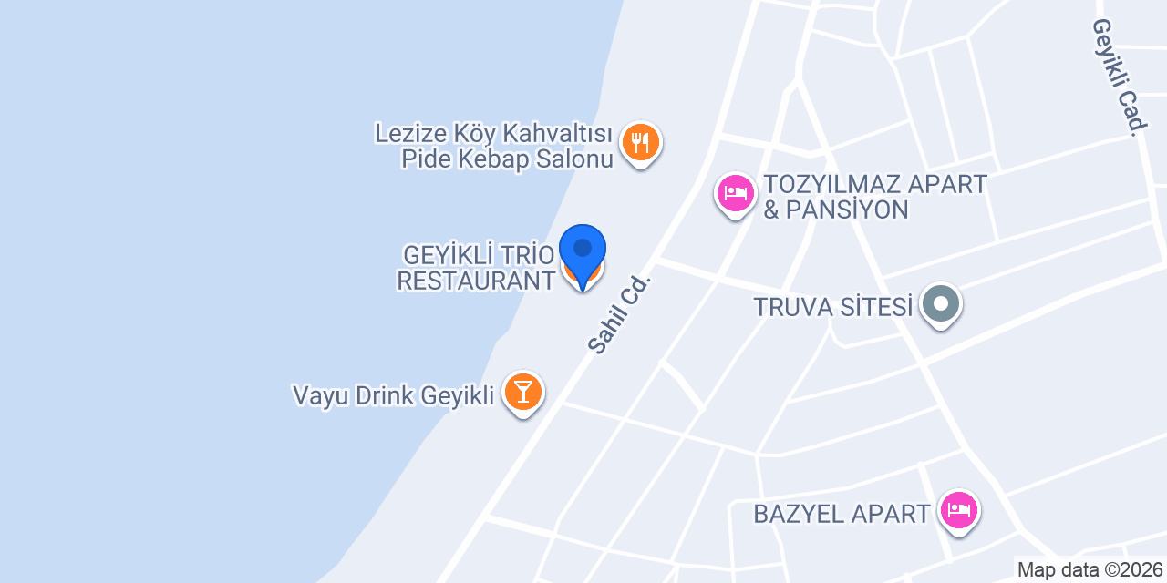 GEYİKLİ TRİO RESTAURANT konumu