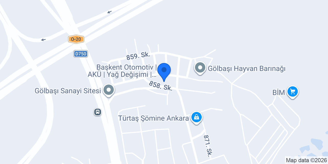 Gölbaşı Akü Market konumu