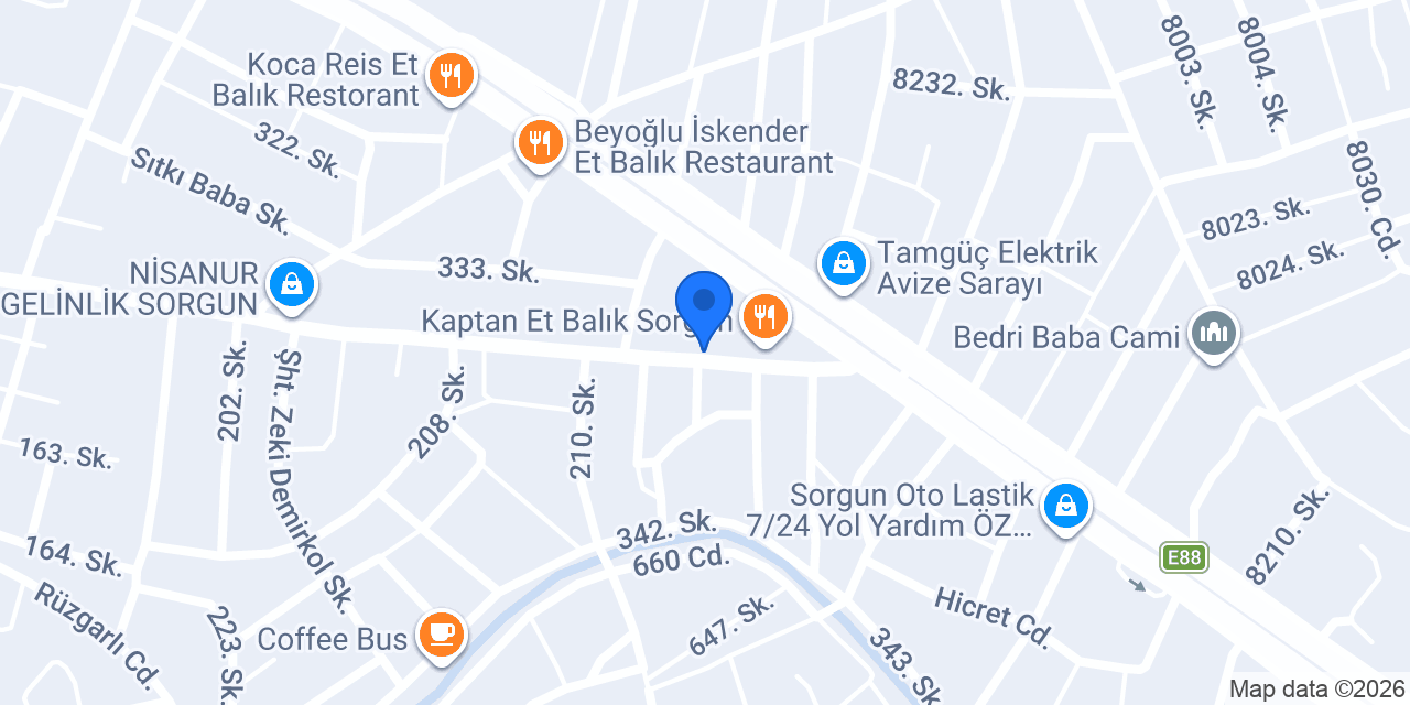 Halkbank Sorgun Şubesi konumu