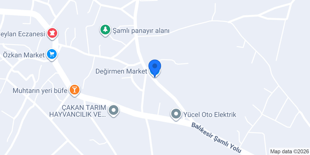 Değirmen Market konumu