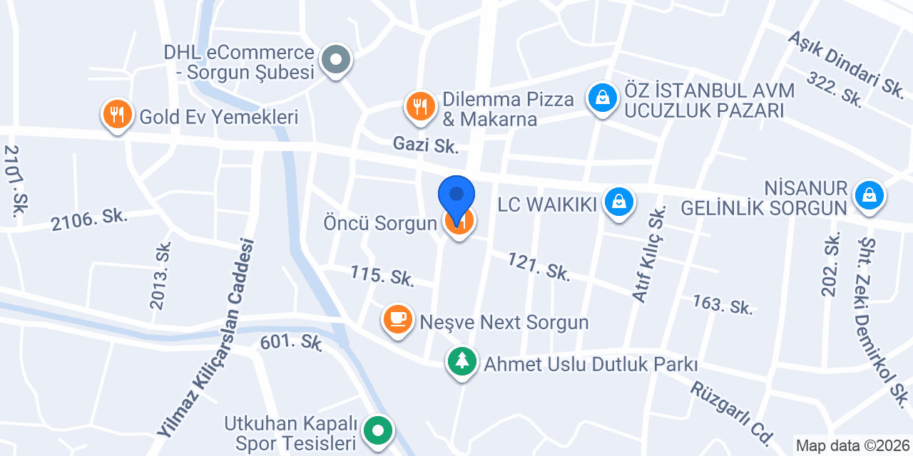 LEZZET TAVADA SORGUN konumu