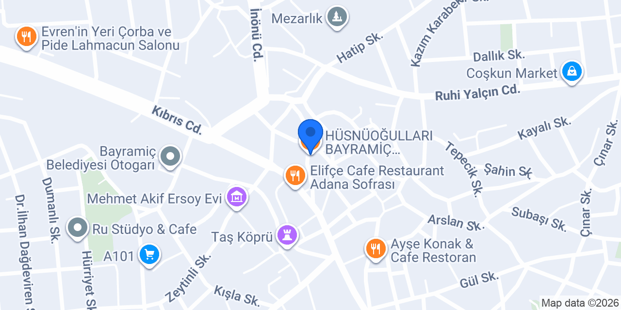 HÜSNÜOĞULLARI BAYRAMİÇ HELVACISI (ŞENOL HELVA) konumu