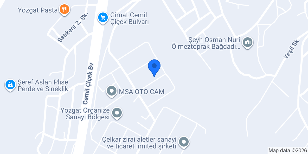 Yaşar mobilya konumu