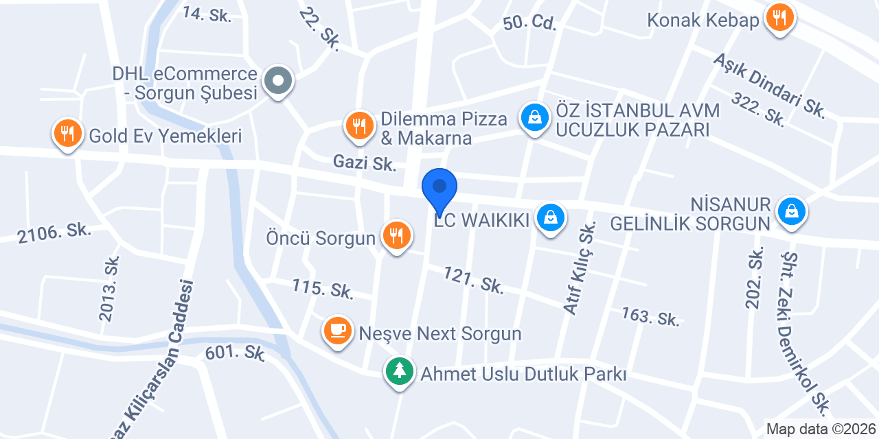 Greyder cadde sorgun konumu