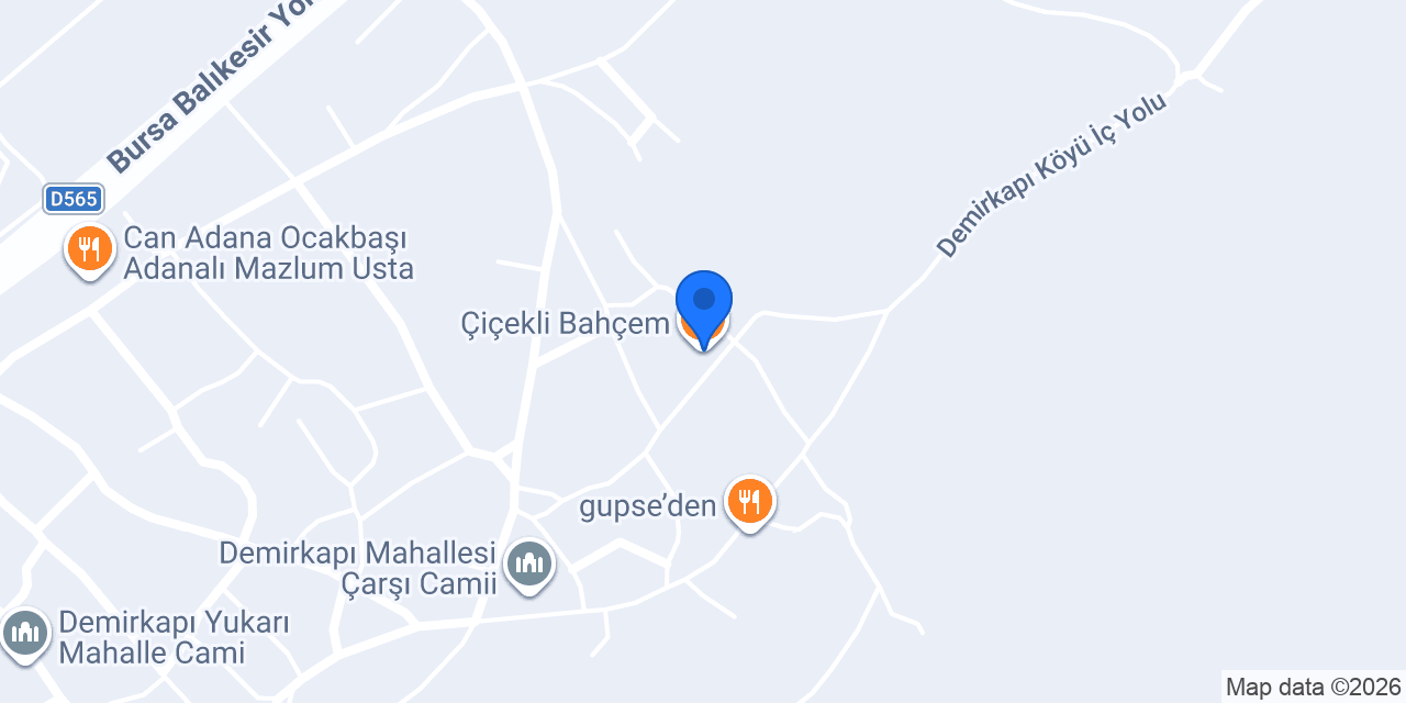 Çiçekli Bahçem konumu