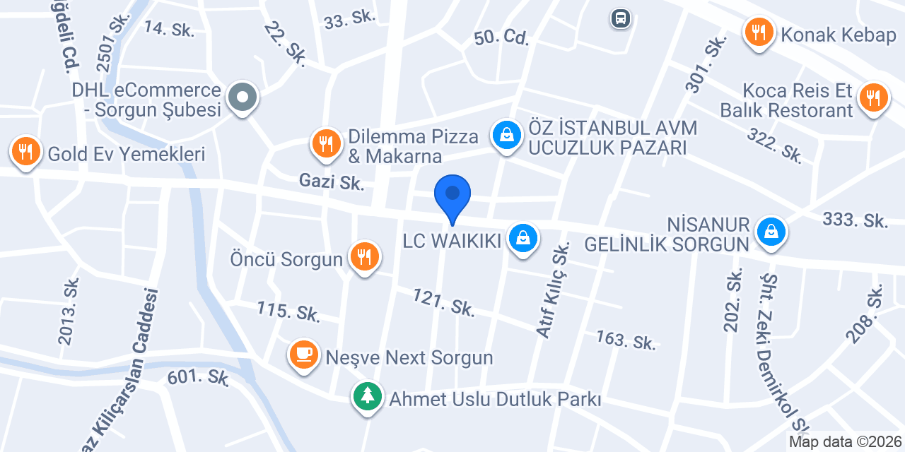 SORGUN TAKSİ DURAĞI konumu
