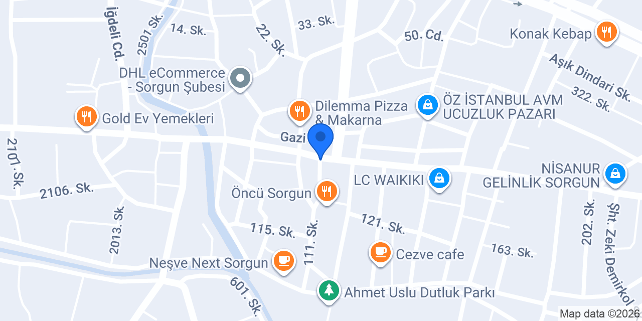 SORGUN OPTİK konumu
