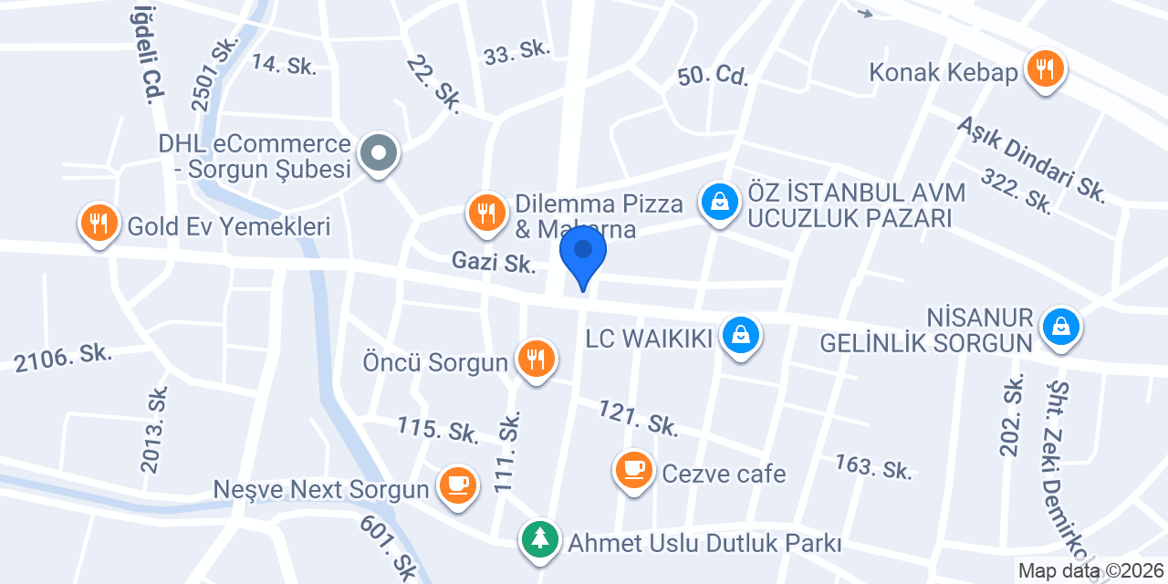 Şahanlar Et Döner konumu