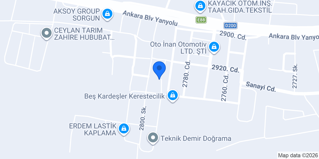 Kartallar Ahşap Pvc konumu