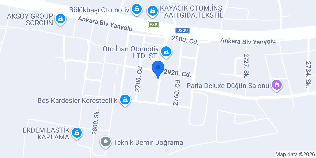 AK OTO BARIŞ USTA konumu