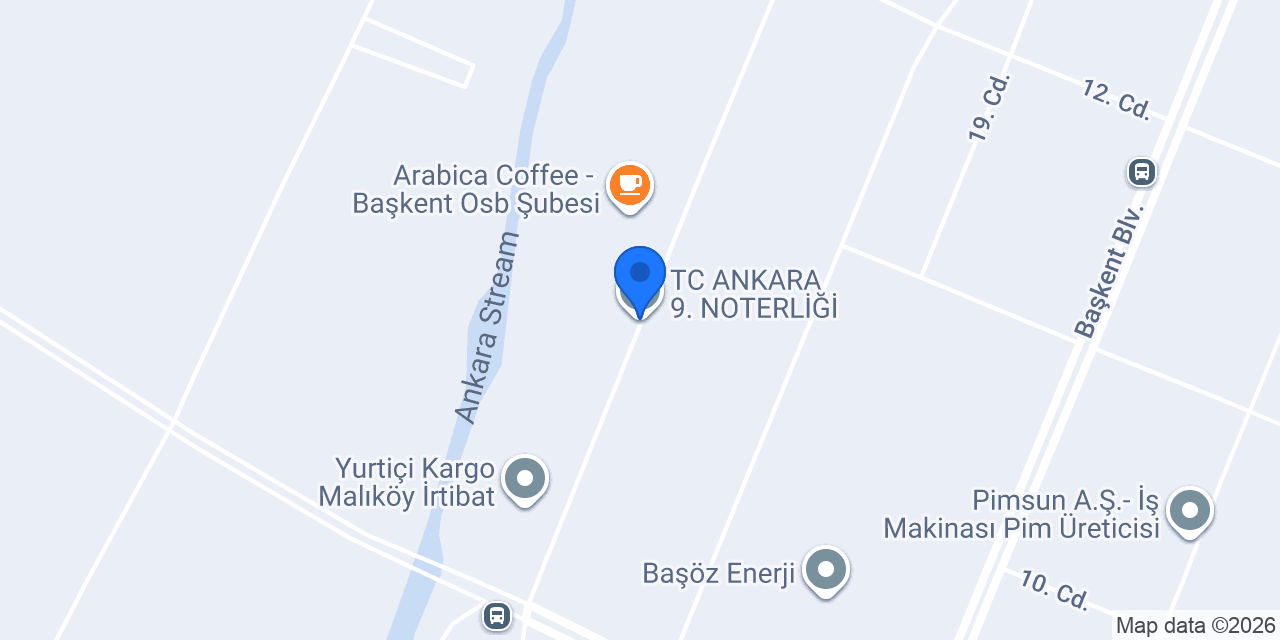 T.C. ANKARA 9. NOTERLİĞİ konumu