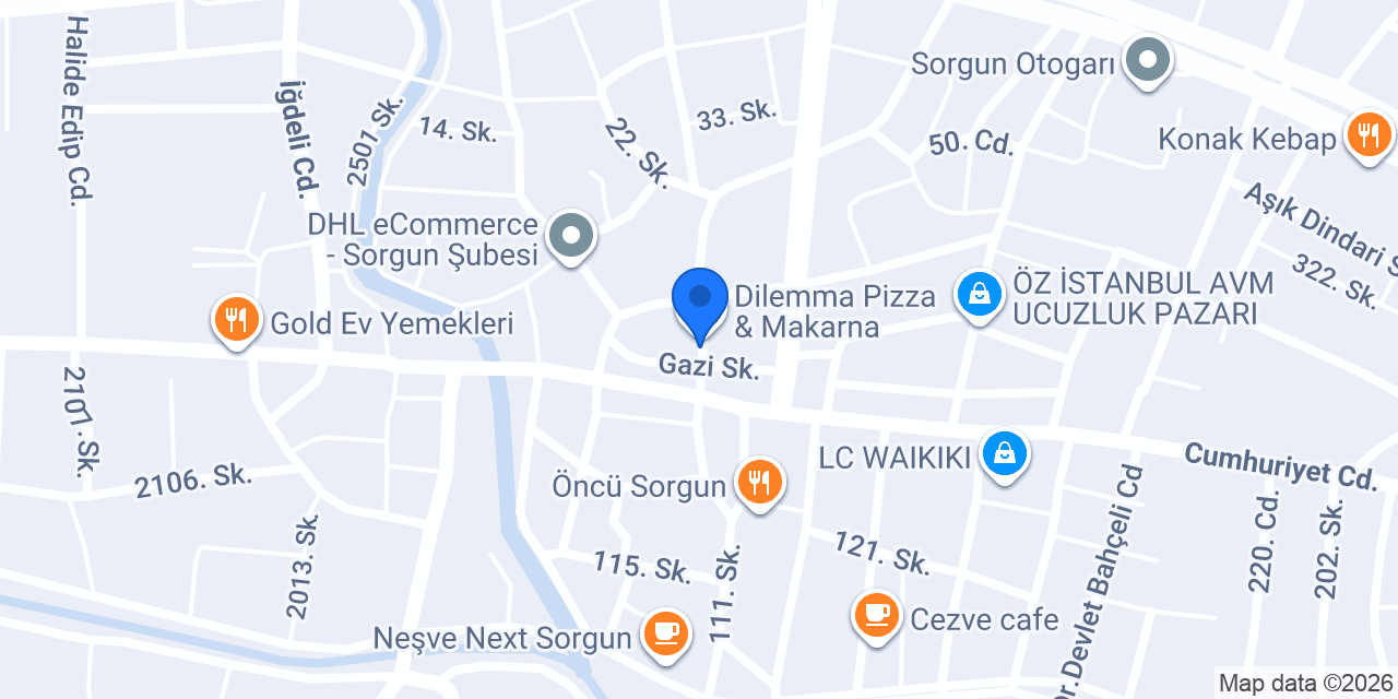 Zırh Kebap konumu