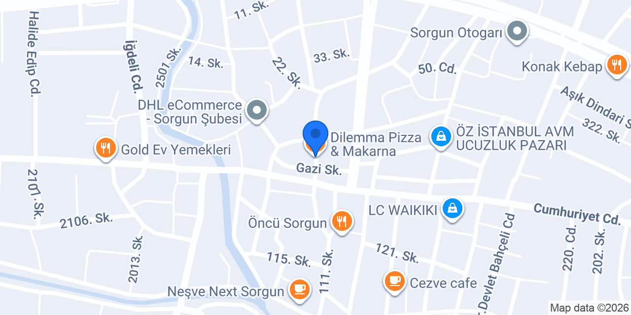 Dilemma Pizza & Makarna konumu