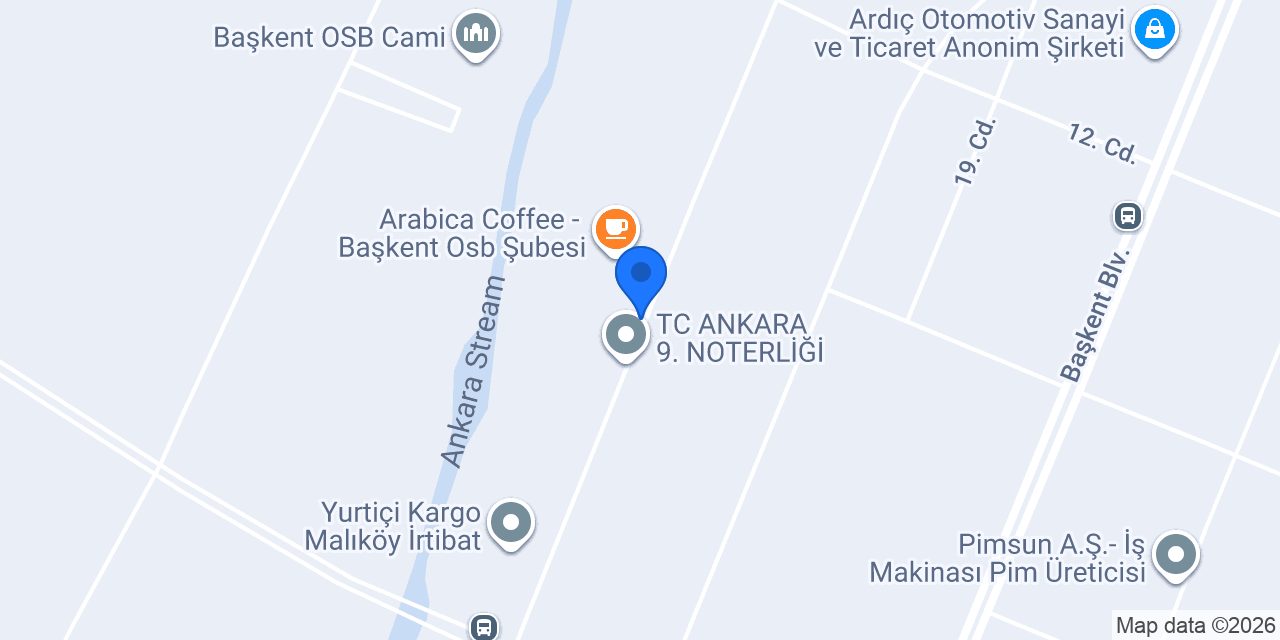 KARABACAK ELEKTRİK MALIKÖY BAŞKENT OSB konumu