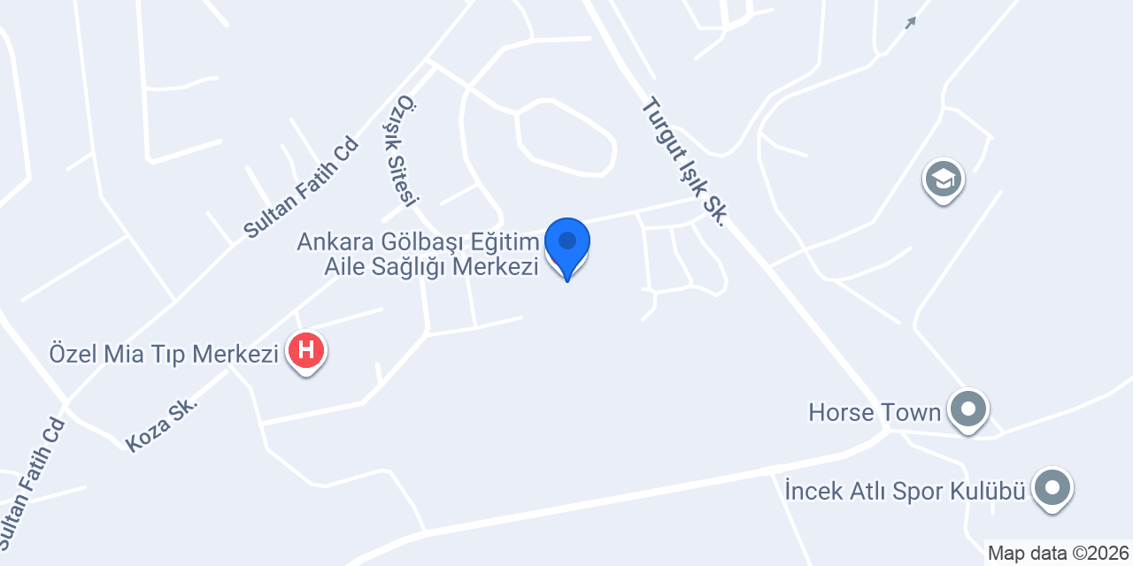 Ankara Gölbaşı Eğitim Aile Sağlığı Merkezi konumu