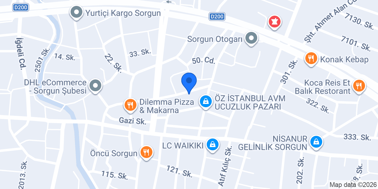 KAYA MOBİLYA SORGUN konumu