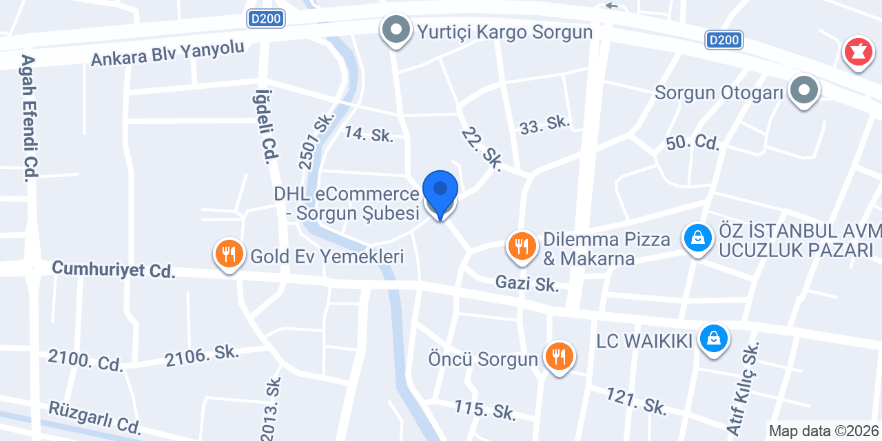 DHL eCommerce - Sorgun Şubesi konumu
