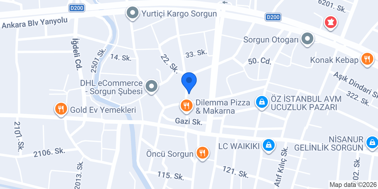 Özcan Çiçekçilik konumu