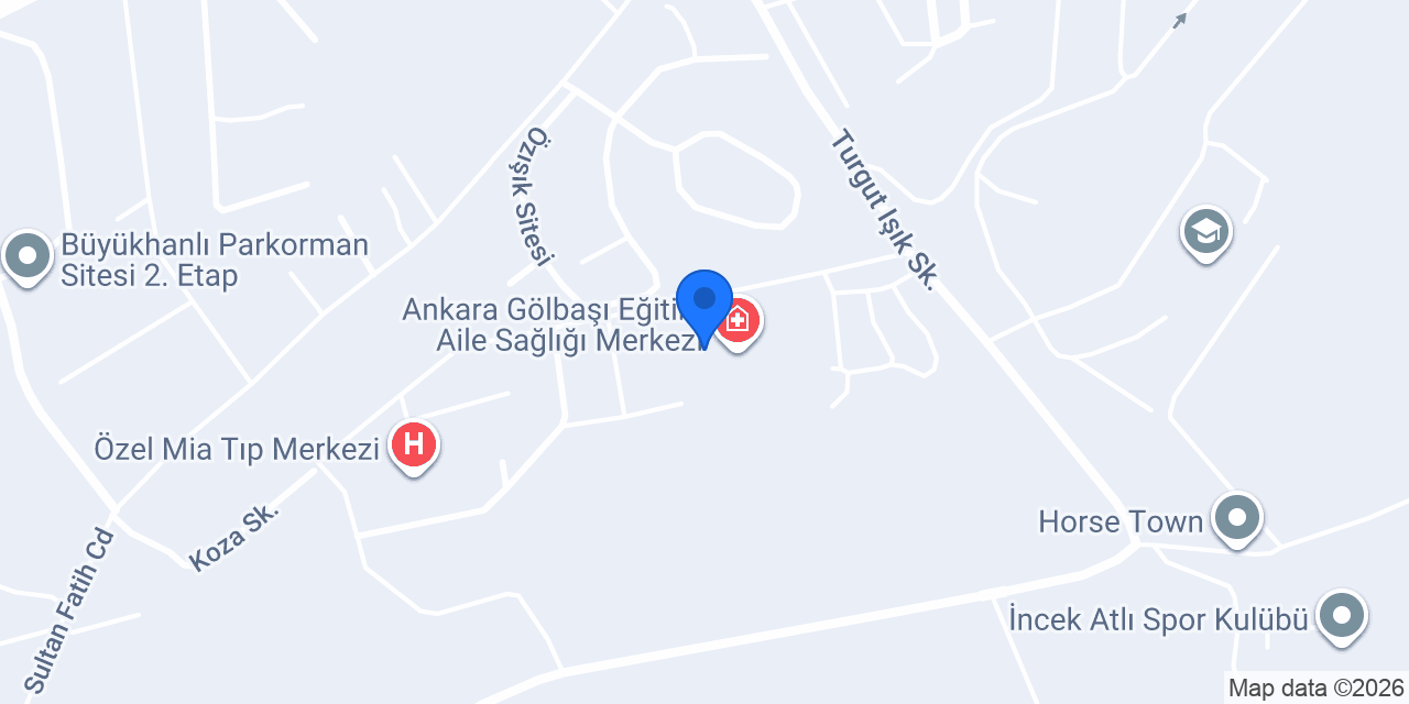 Gölbaşı Yiğit Gençbay Sağlıklı Hayat Merkezi konumu