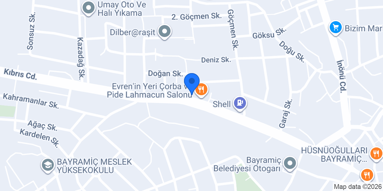 Özer paket meze&restaurant konumu