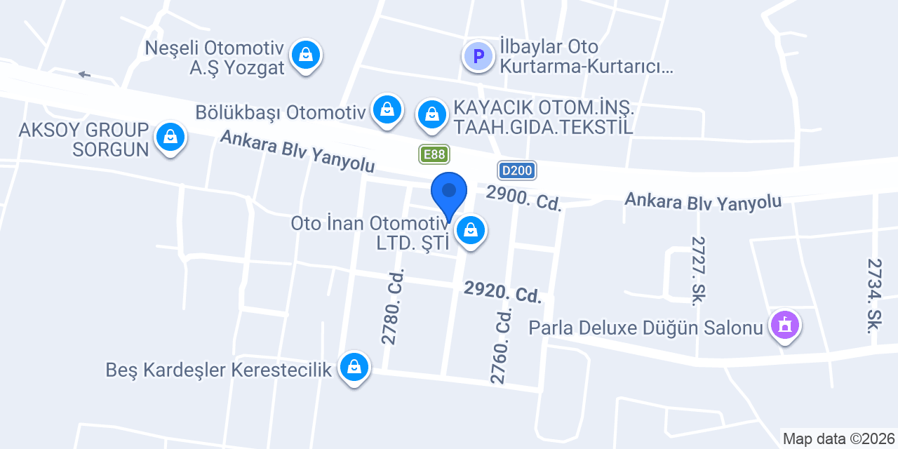 Ferhat Oto Lastik konumu