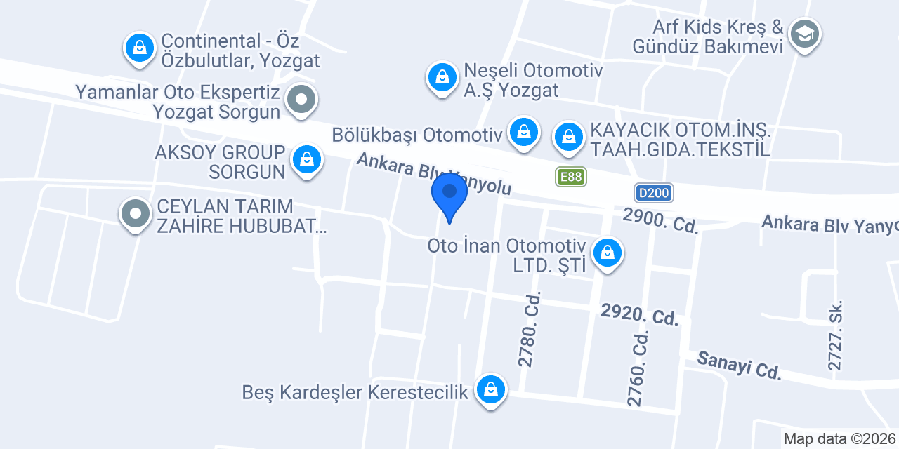 Şahbaz oto makas konumu